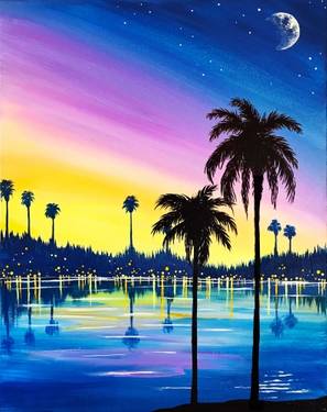 Palm City Nights - Paint Nite event in Vancouver, BC